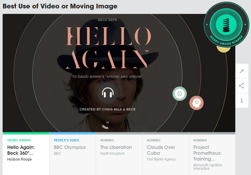 Webby Award - Best Video or Moving Image