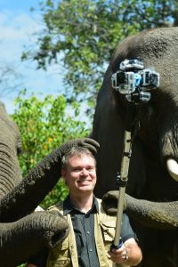 Chris Du Plessis is using 360Heros gear to create interactive wildlife experiences. Photo courtesy of Photos of Africa.