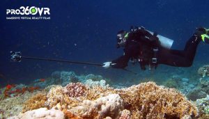 Jonny Simpson-Lee of Pro360VR shooting in the Red Sea.