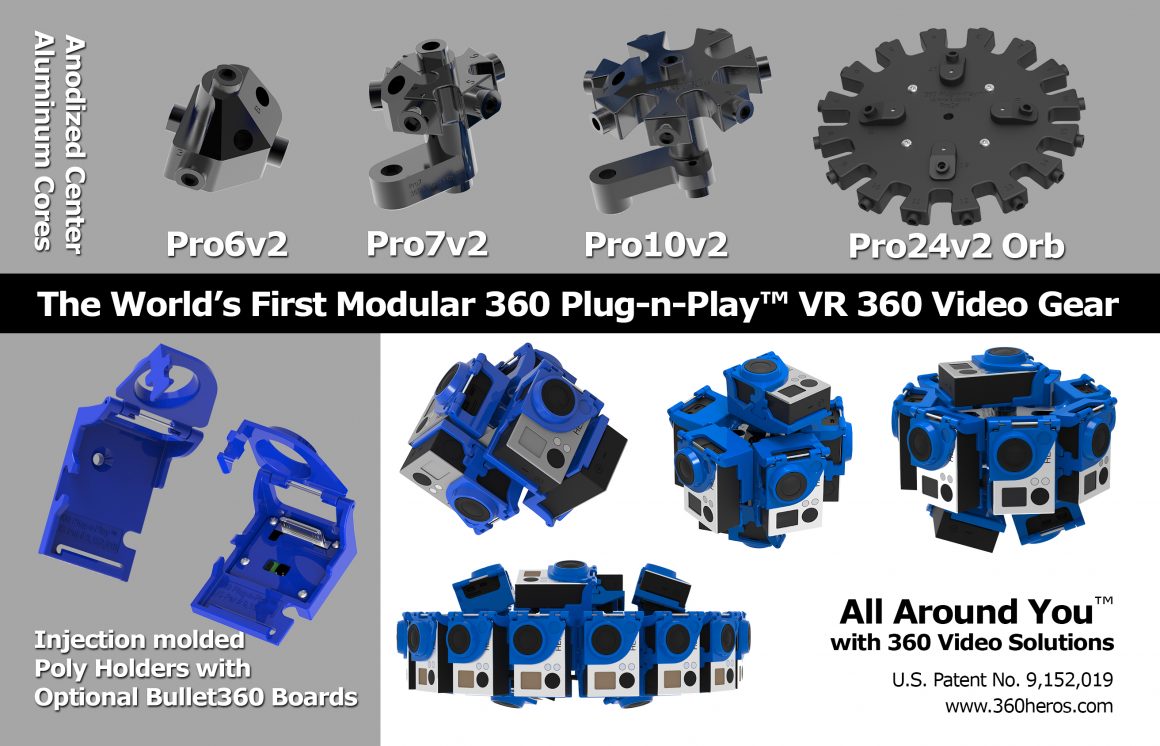 360Heros' new Plug-N-Play holders with aluminum cores.