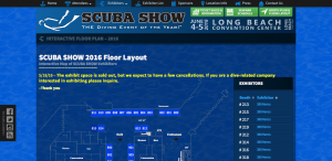 Scuba Show 2016 Floor Layout