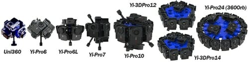 360 Plug-n-Play™ 360 Video Rigs for YI 4K or 4K+