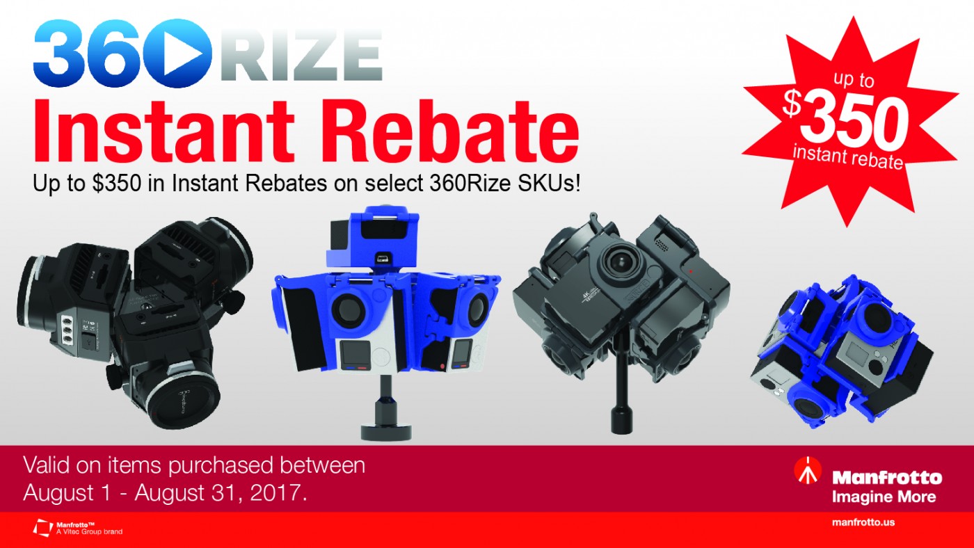 Manfrotto Instant Rebate 360Rize Realty Inside Zero Edges