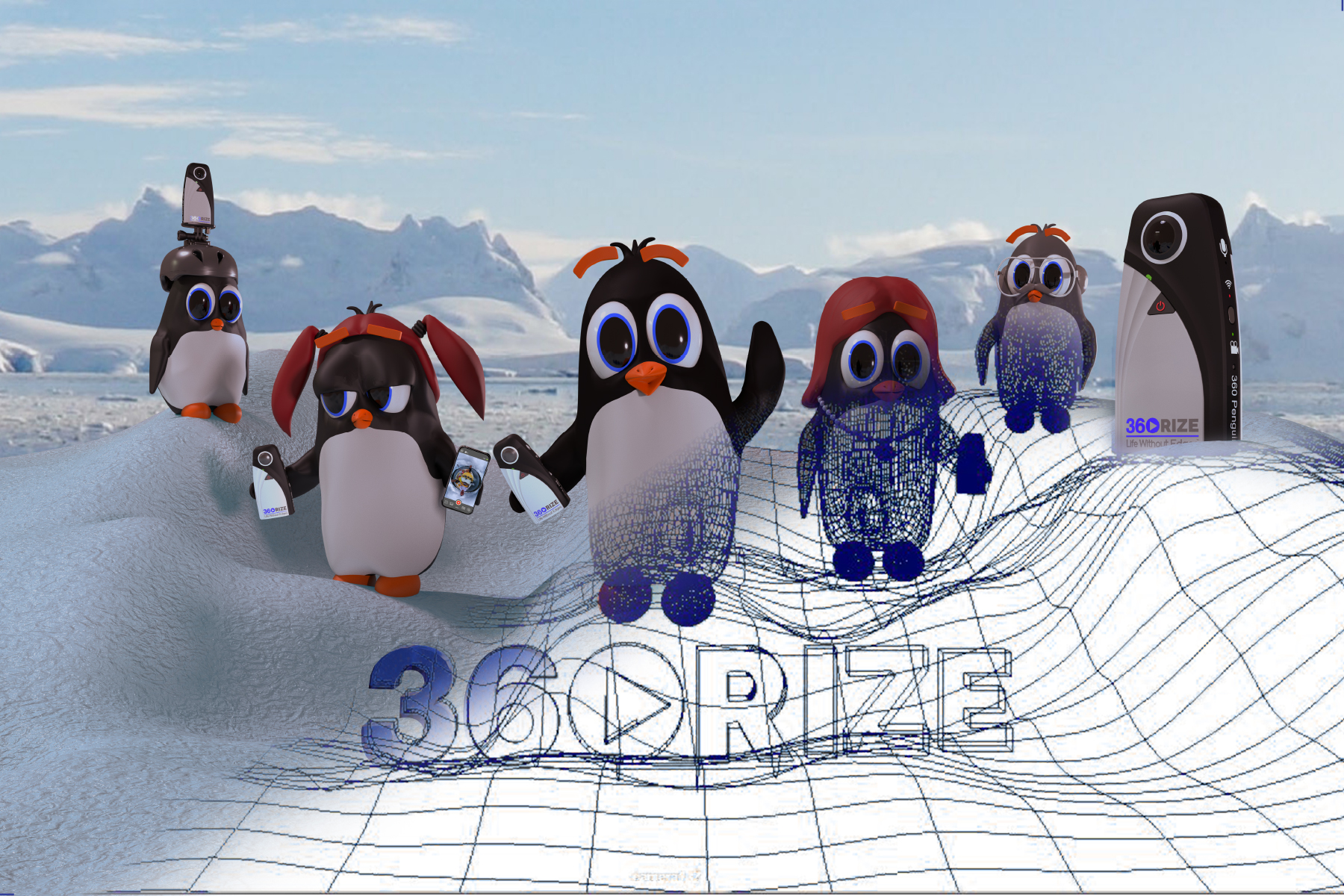 360Rize 360Penguin Wire Frame Image