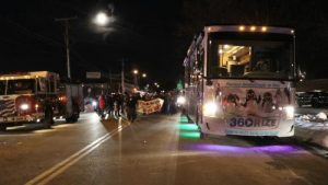 360Rize 360Penguin Bus at Santa Clause Lane Parade